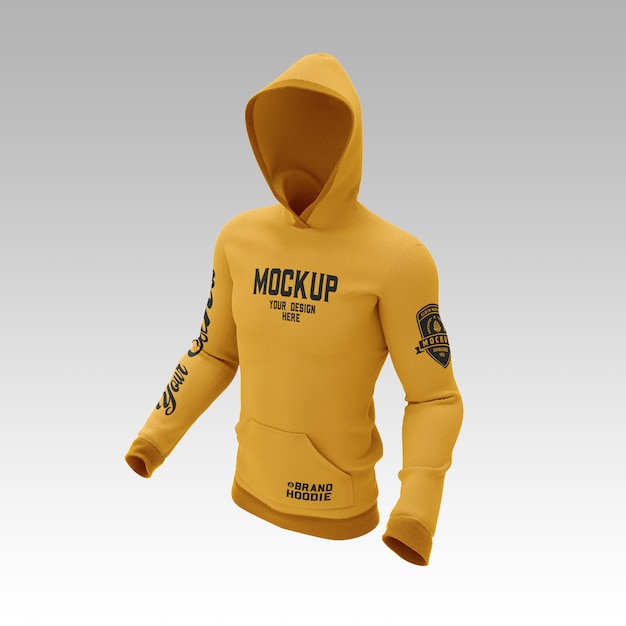 Maquette de sweat-shirt avec capuche