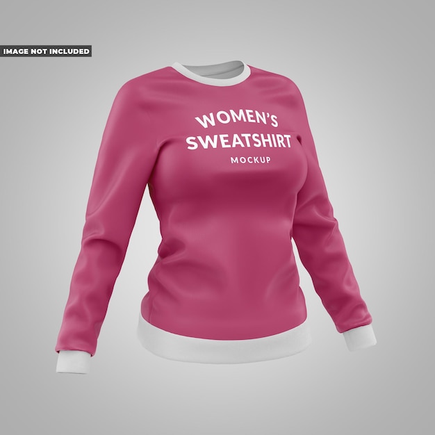 Maquette De Sweat-shirt Pour Femme Demi-vue Latérale