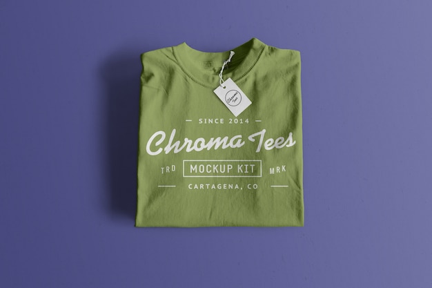 Une maquette de t-shirt de Chromatees