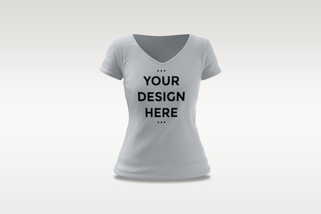 Maquette de t-shirt femme isolée