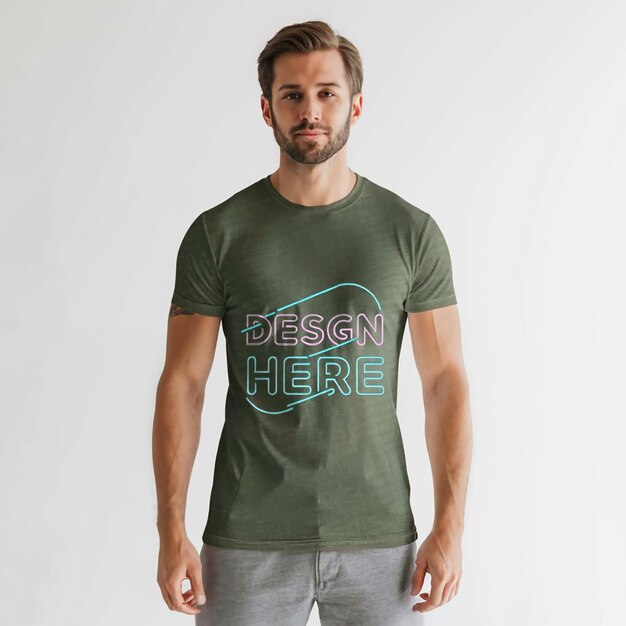 Une Maquette De T-shirt Moderne Simple Et Propre