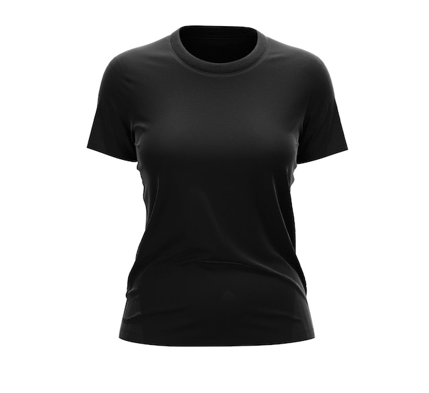 maquette de t-shirt noir femme