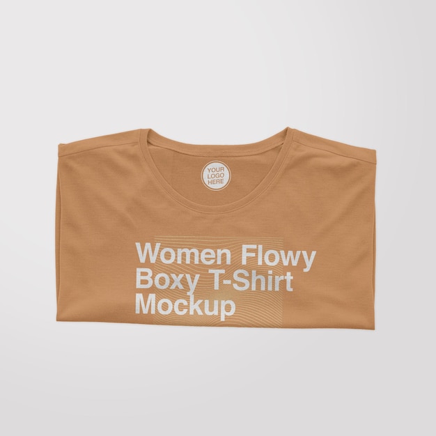 Maquette De T-shirt Plié à Manches Drapées Pour Femmes