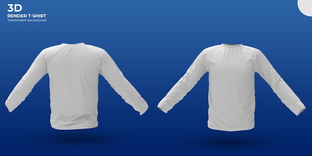 PSD maquette de t-shirt de rendu blanc devant et derrière