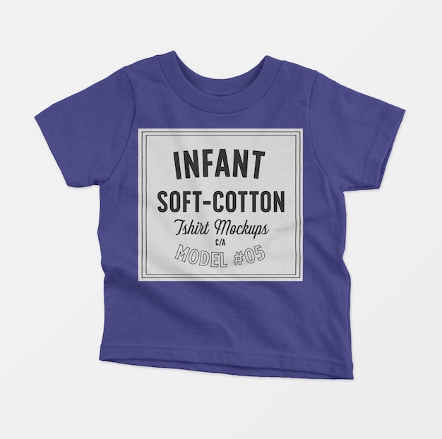 Maquette de t-shirts en coton doux pour bébé