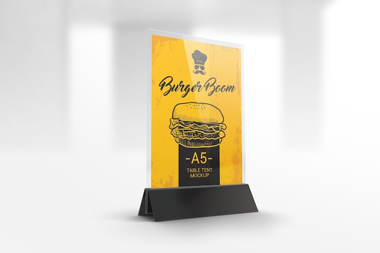 PSD maquette de table porte-menus