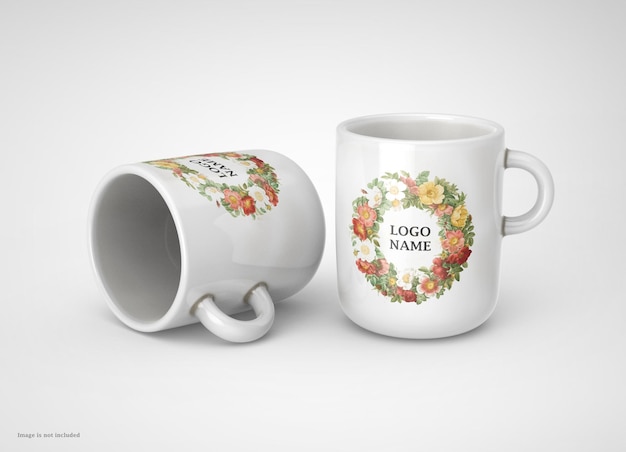 Maquette de tasse blanche en céramique