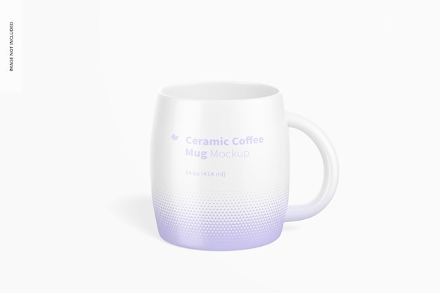 PSD maquette de tasse à café en céramique de 14 oz