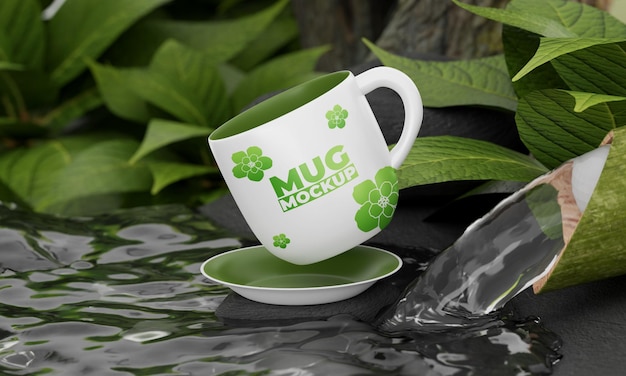 Maquette De Tasse Avec Concept Nature