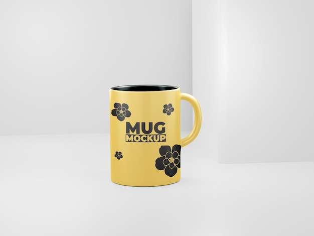 Maquette De Tasse Simple Jaune