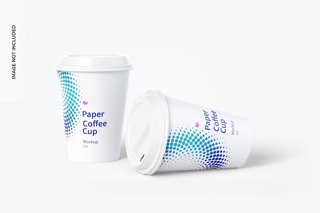 Maquette De Tasses à Café En Papier 12 Oz 02