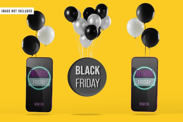 PSD maquette de téléphone black friday