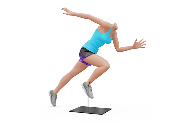 Maquette de tenue de sport féminin isolé