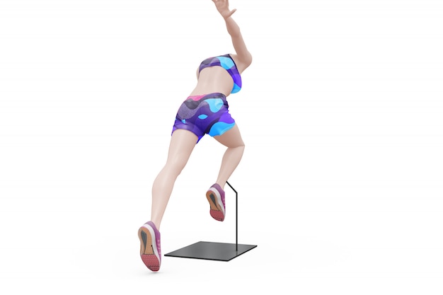 Maquette de tenue de sport féminin isolé
