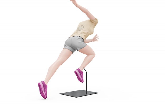 Maquette de tenue de sport féminin isolé