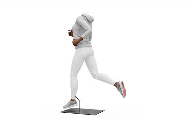 Maquette de tenue de sport féminin isolé