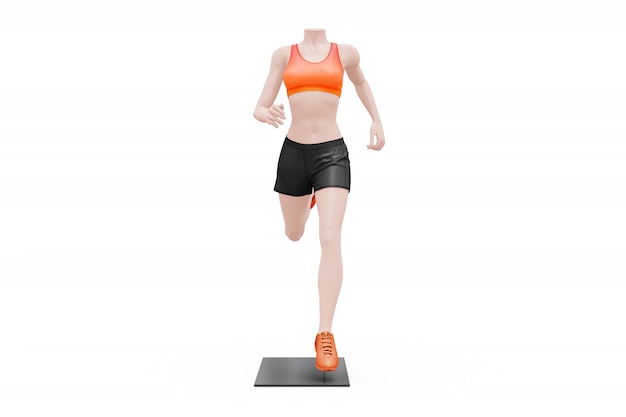 Maquette de tenue de sport féminin isolé