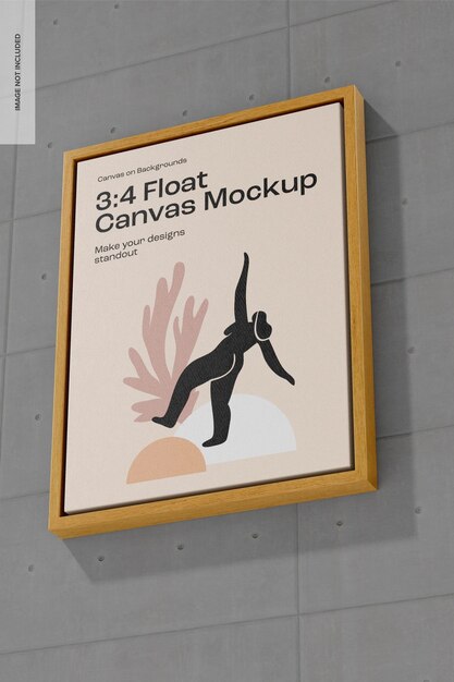 Maquette de toile flottante 3:4, vue en contre-plongée