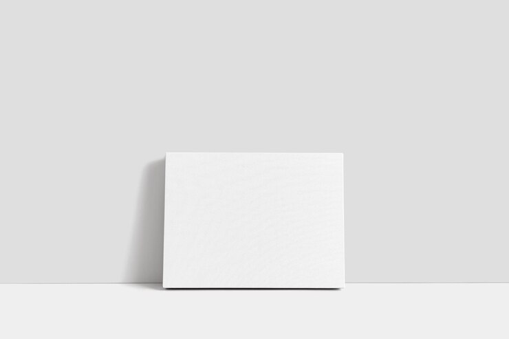 PSD maquette de toile vide horizontale vierge