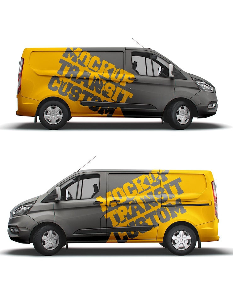 PSD maquette transit custom deux vues