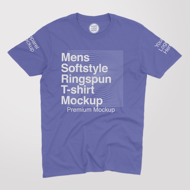 Maquette de Tshirt Ringspun Softstyle pour hommes