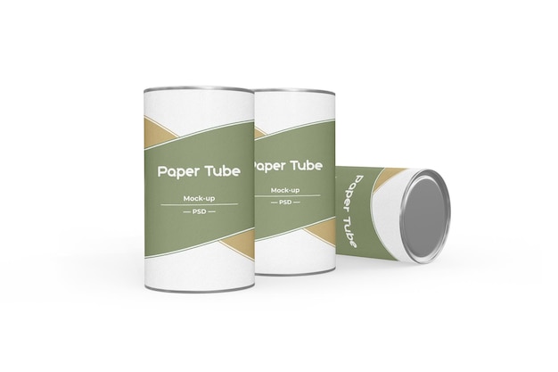 Maquette De Tube De Papier 3d