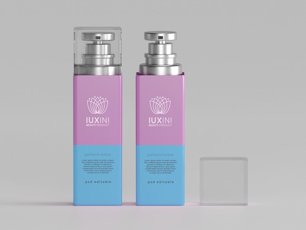 Maquette de vaporisateur de parfum cosmétique