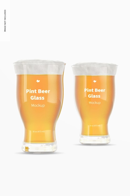 Maquette de verre à bière de 16 oz