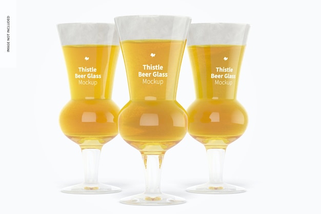 Maquette de verres à bière Thistle