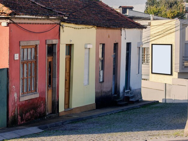 PSD une maquette de vieilles maisons