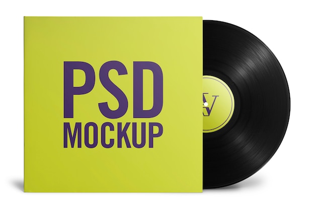 PSD maquette vinyle avec housse