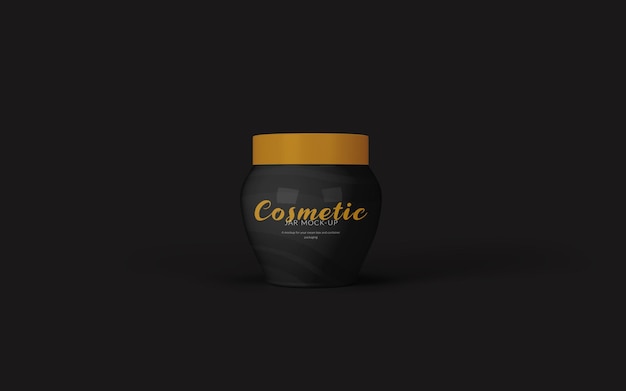 PSD maquette de vue de face de conteneur de cosmétiques