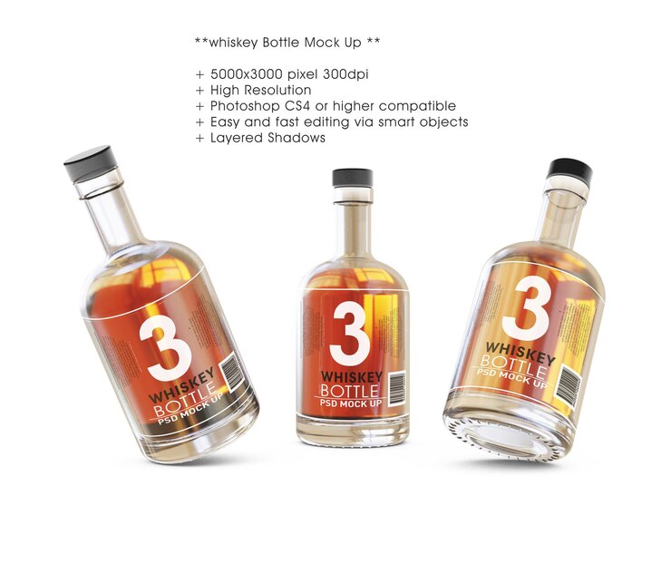 PSD maquette de whisky