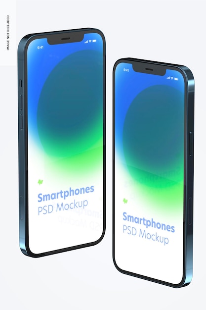 Maquettes de smartphone sur blanc