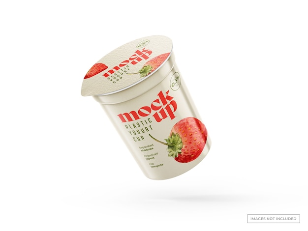 Maquettes de tasses de yogourt
