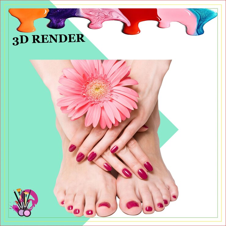 PSD maquiagem fairness creme de beleza rosto bonito mão pé brilhante esmalte de unhas