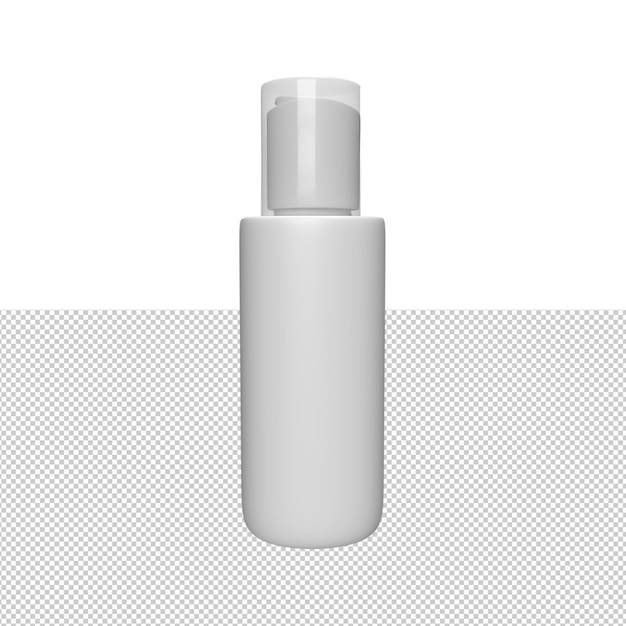 PSD maquillage de flacons de pulvérisation blanc vierge pour la maquette de produit illustration de rendu 3d