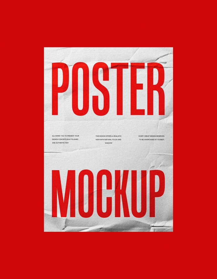 Maquillaje de cartel en papel (PSD)
