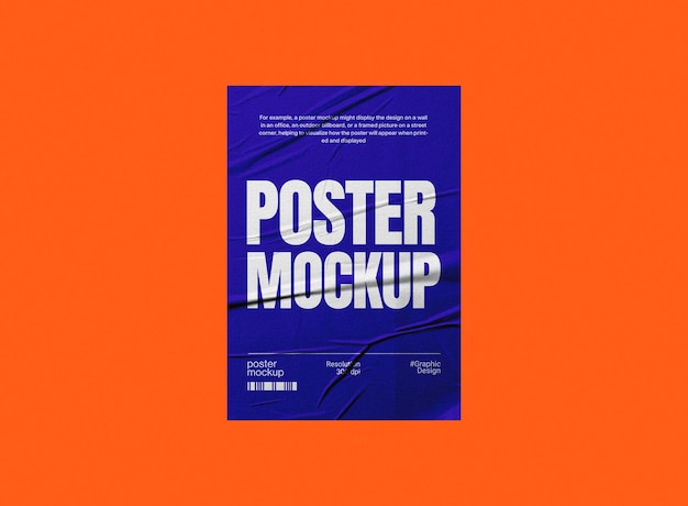 Maquillaje de cartel en papel (PSD)