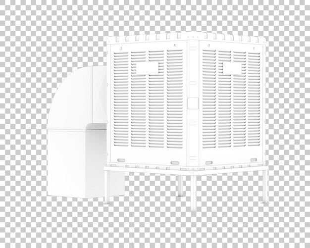 Máquina ac isolada em fundo transparente ilustração de renderização 3d