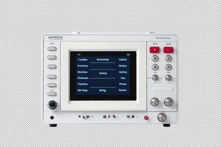 PSD máquina blanca con botones de energía