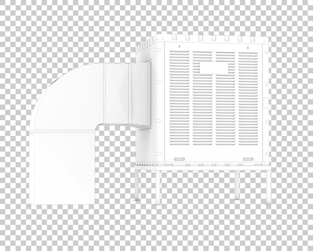 PSD la máquina de ca aislada en un fondo transparente ilustración de renderización 3d