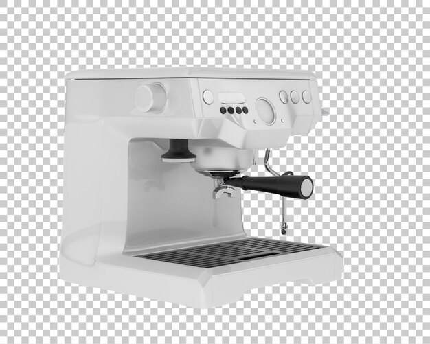 La máquina de café aislada en el fondo Ilustración de renderización 3D