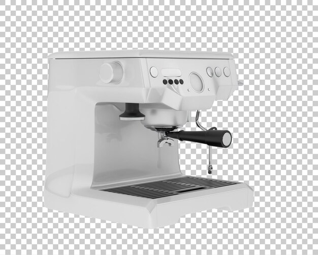 PSD máquina de café aislada en el fondo ilustración de renderización 3d