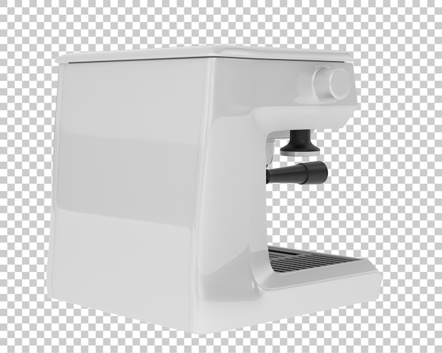 PSD la máquina de café aislada en el fondo de la ilustración de renderización 3d