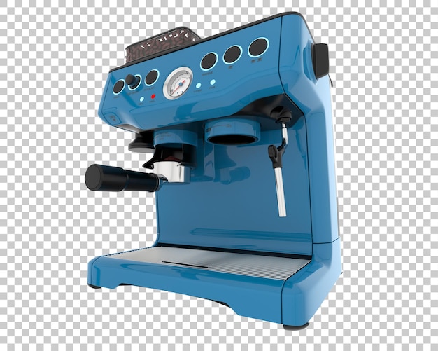 Máquina de café aislada sobre fondo transparente Ilustración de renderizado 3d