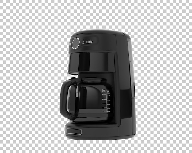 Máquina de café aislada sobre fondo transparente Ilustración de renderizado 3d