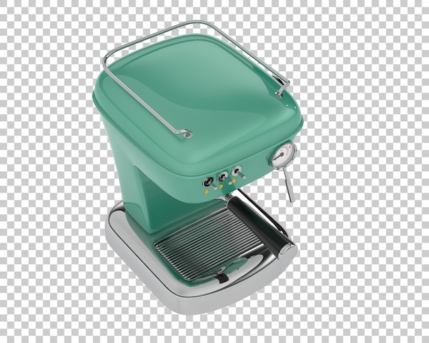 Máquina de café aislada sobre fondo transparente Ilustración de renderizado 3d