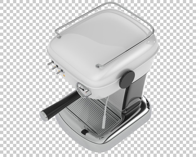 Máquina de café aislada sobre fondo transparente Ilustración de renderizado 3d