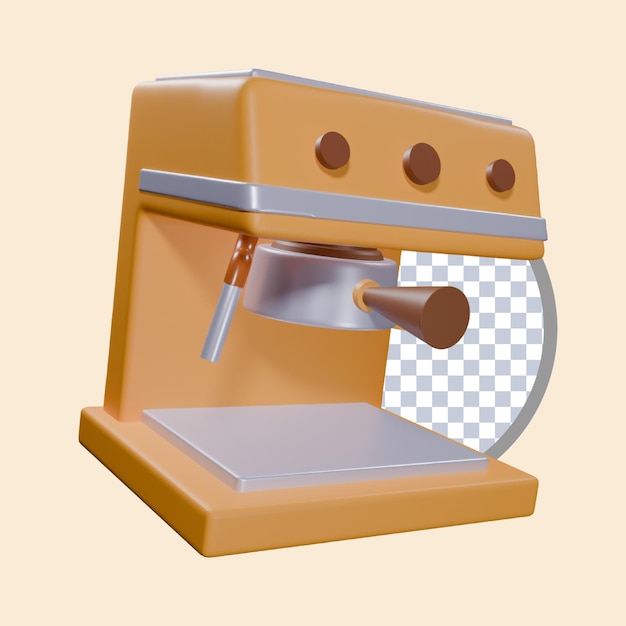 máquina de café espresso renderizado en 3D